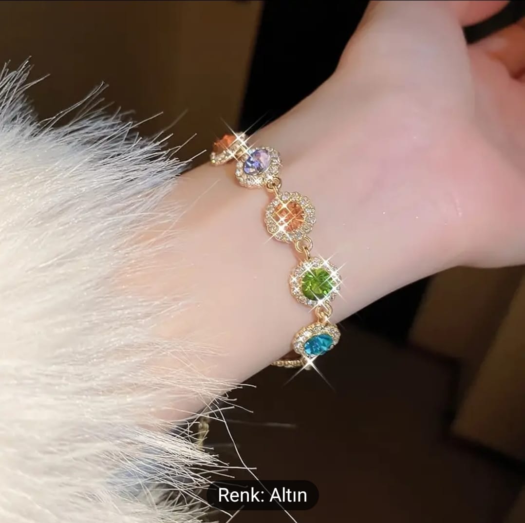 Elif Tedarik Gökkuşağı bileklik (Gold) görsel 2
