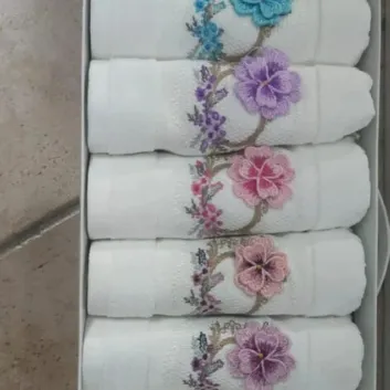 Exporanto Mutfak Havlusu Kadife Kutulu Desenli 30X50 cm 6 Adet Pamuk 5
