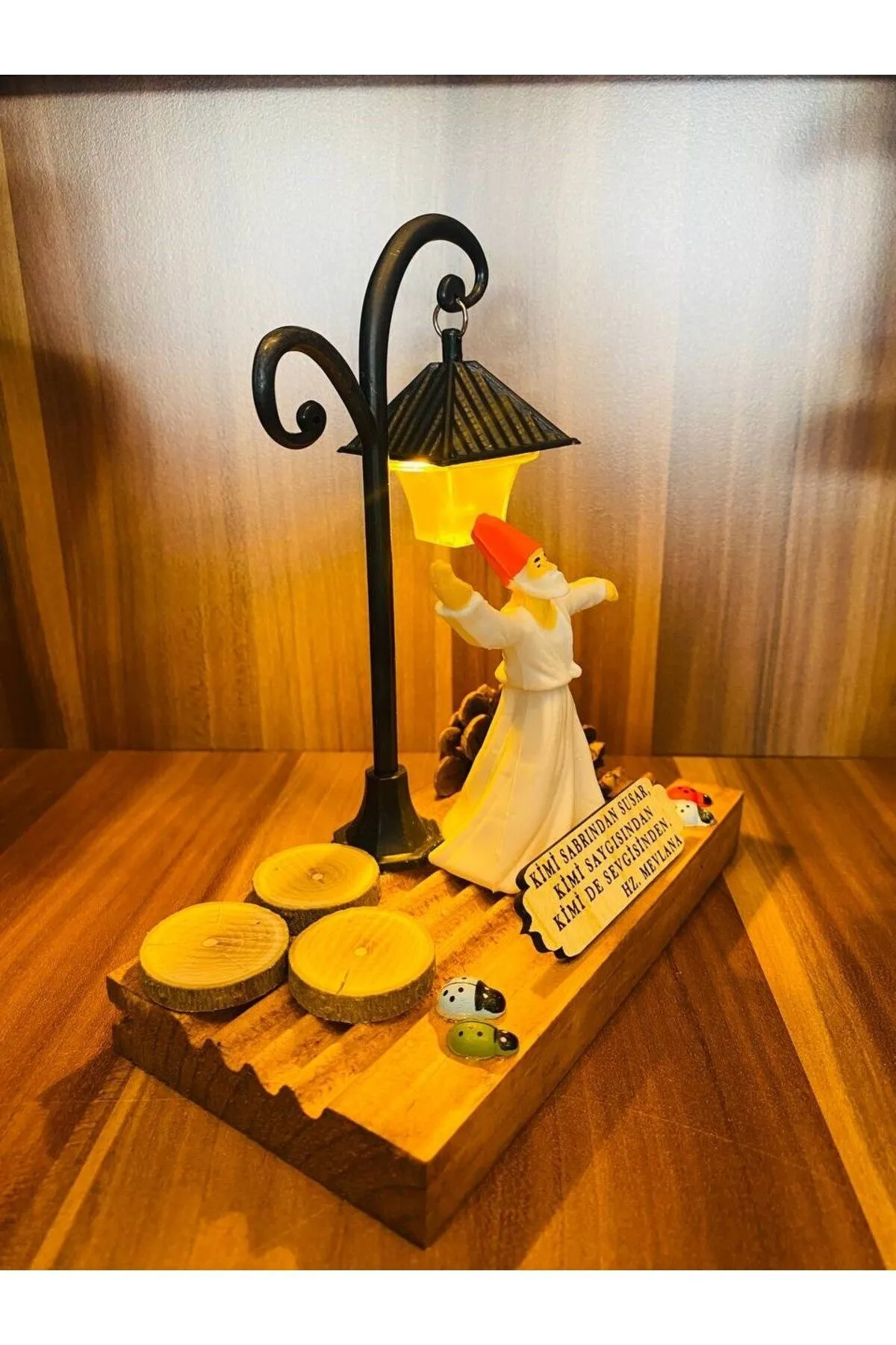 MYK HEDİYE VE SANAT ATÖLYESİ Mevlana Sözleri Resimli, Mevlana, Rumi, Dini Hediye, İslami Hediye, Dini Dekoratif Led Lamba görsel 3