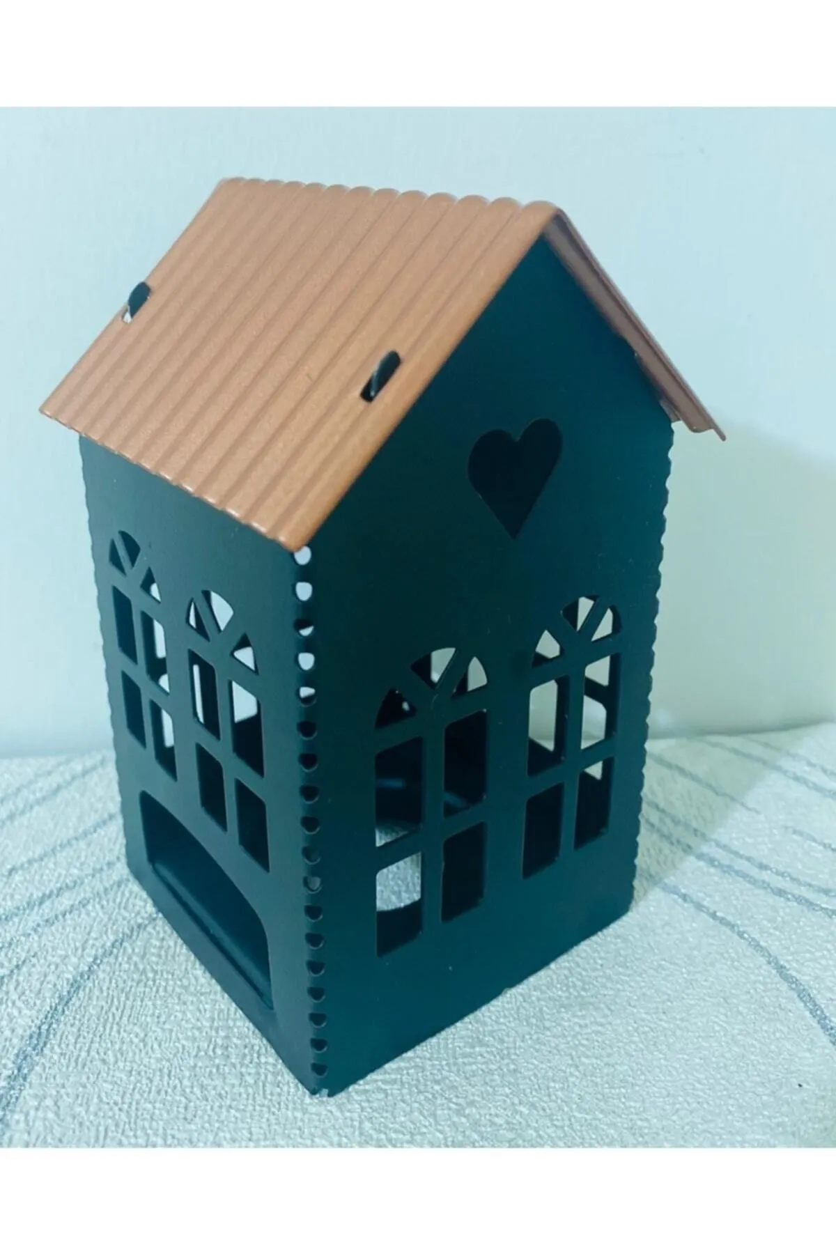 MYK HEDİYE VE SANAT ATÖLYESİ Fener Mumluk Ev Model Lüx görsel 5