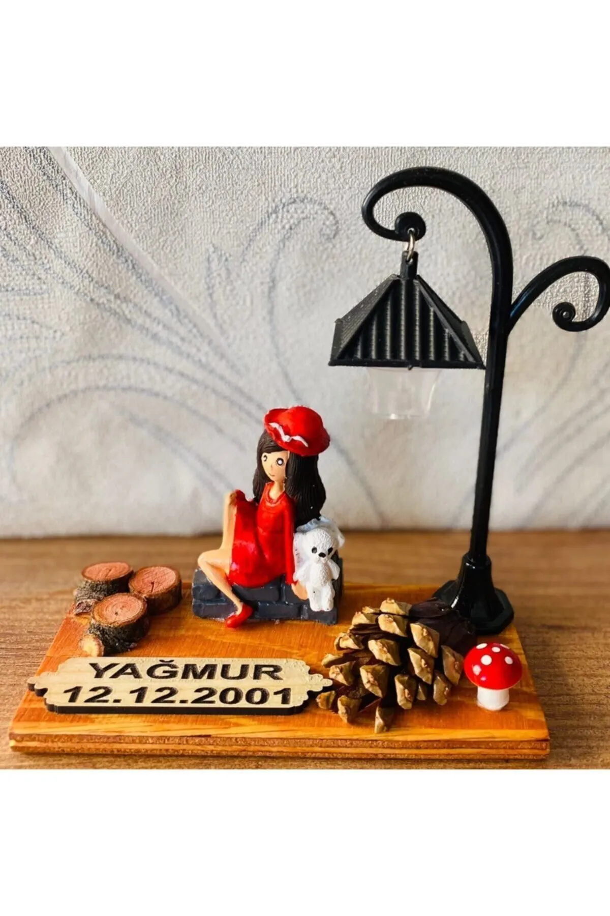 MYK HEDİYE VE SANAT ATÖLYESİ Yıldönümü Sevgililer Günü Hediyesi Sevgiliye Kız Arkadaşa Konsept Hediye Sevgili Işıklı El Yapımı görsel 2