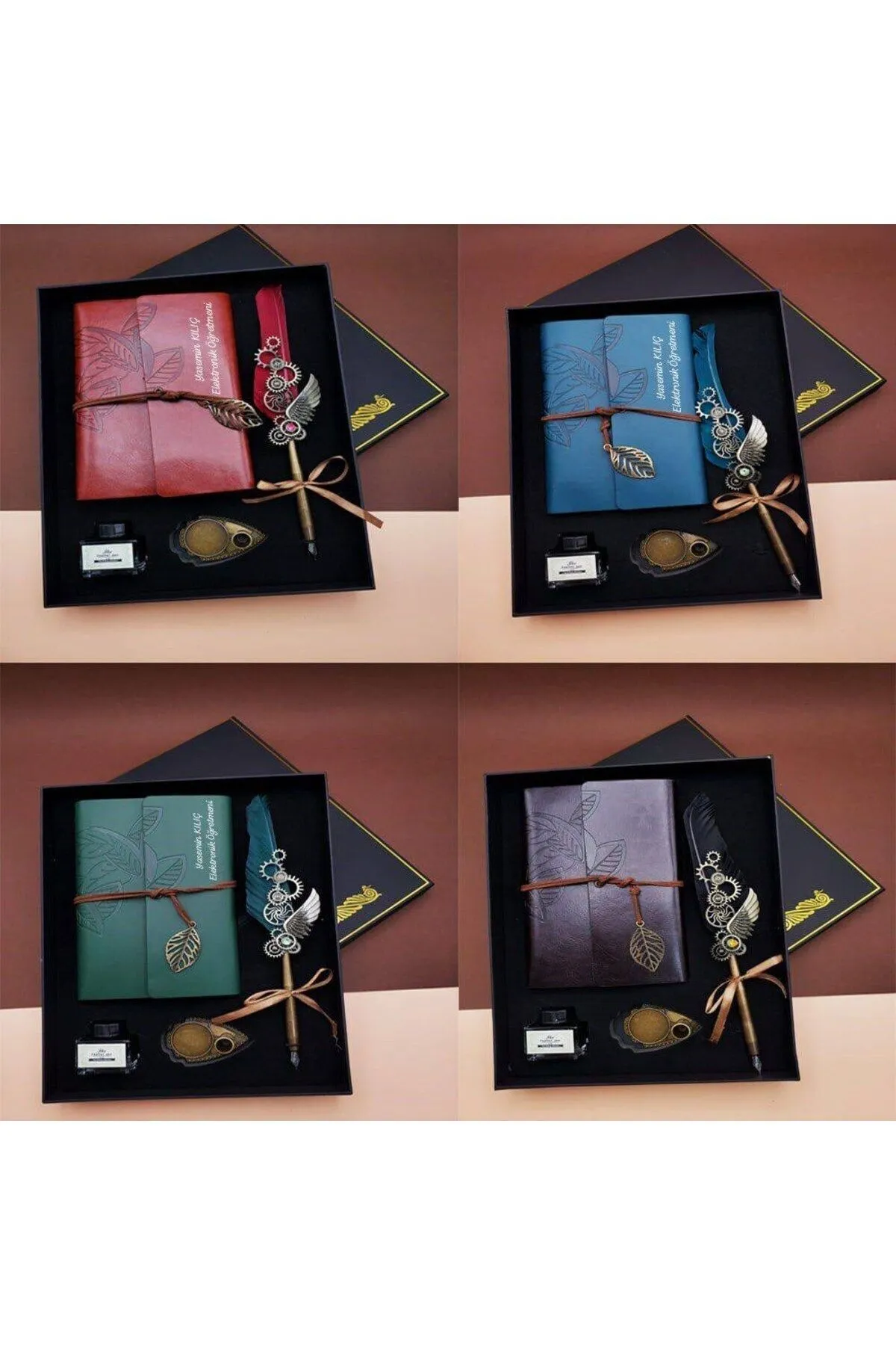 MYK HEDİYE VE SANAT ATÖLYESİ  Kalem Defter Seti Öğretmenler Günü Hediyesi Mürekkepli Kalem görsel 3