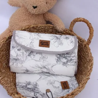 Huggy Mommy Bebek Bakım Seti Organizer Düzenleyici Bakım Çantası Alt Açma Örtüsü Minderi 2 Parça