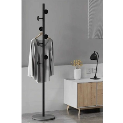 TRENDESK Metal Siyah Ayaklı Askılık Elbise Askısı Portmanto Askılık 165*32 cm
