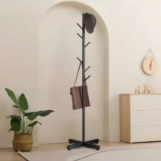 TRENDESK Metal Siyah Ayaklı Askılık Portmanto Modern Elbise Askısı Konfeksiyon Askısı 165 cm