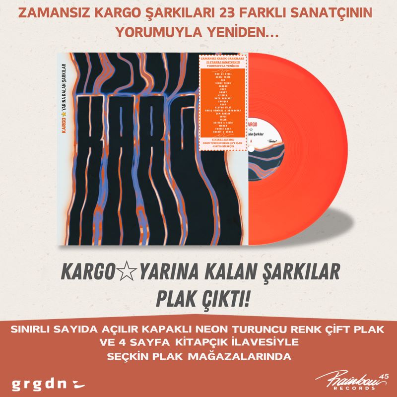 Hanzade Antik Plak YARINA KALAN ŞARKILAR KARGO GRUBUNA SAYGI ALBÜMÜ (SINIRLI SAYIDA, TURUNCU RENKLİ, ÇİFT LP)