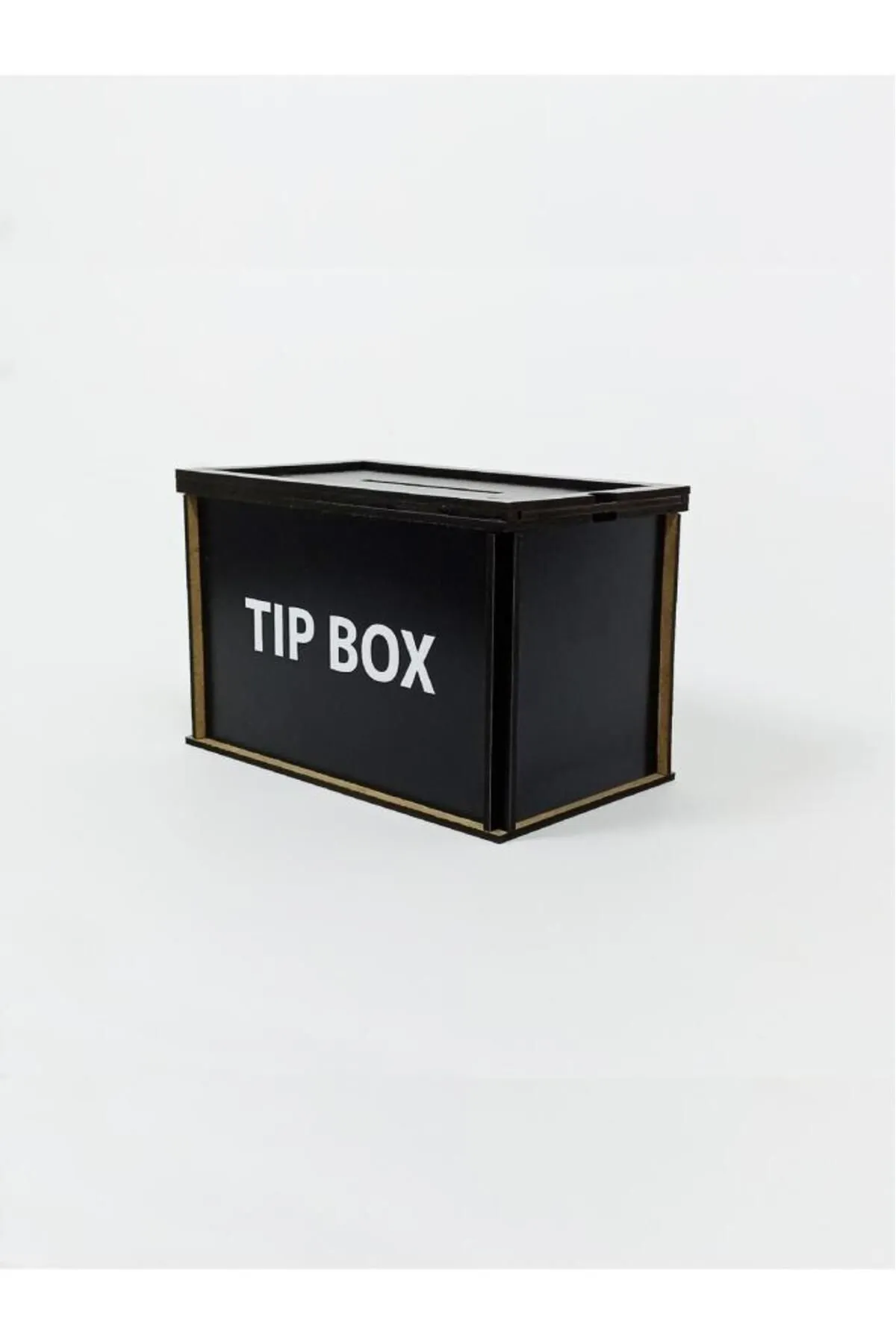 Silay Hediyelik Ahşap Siyah Tip Box Kumbara Ve Bahşiş Kutusu Tipbox