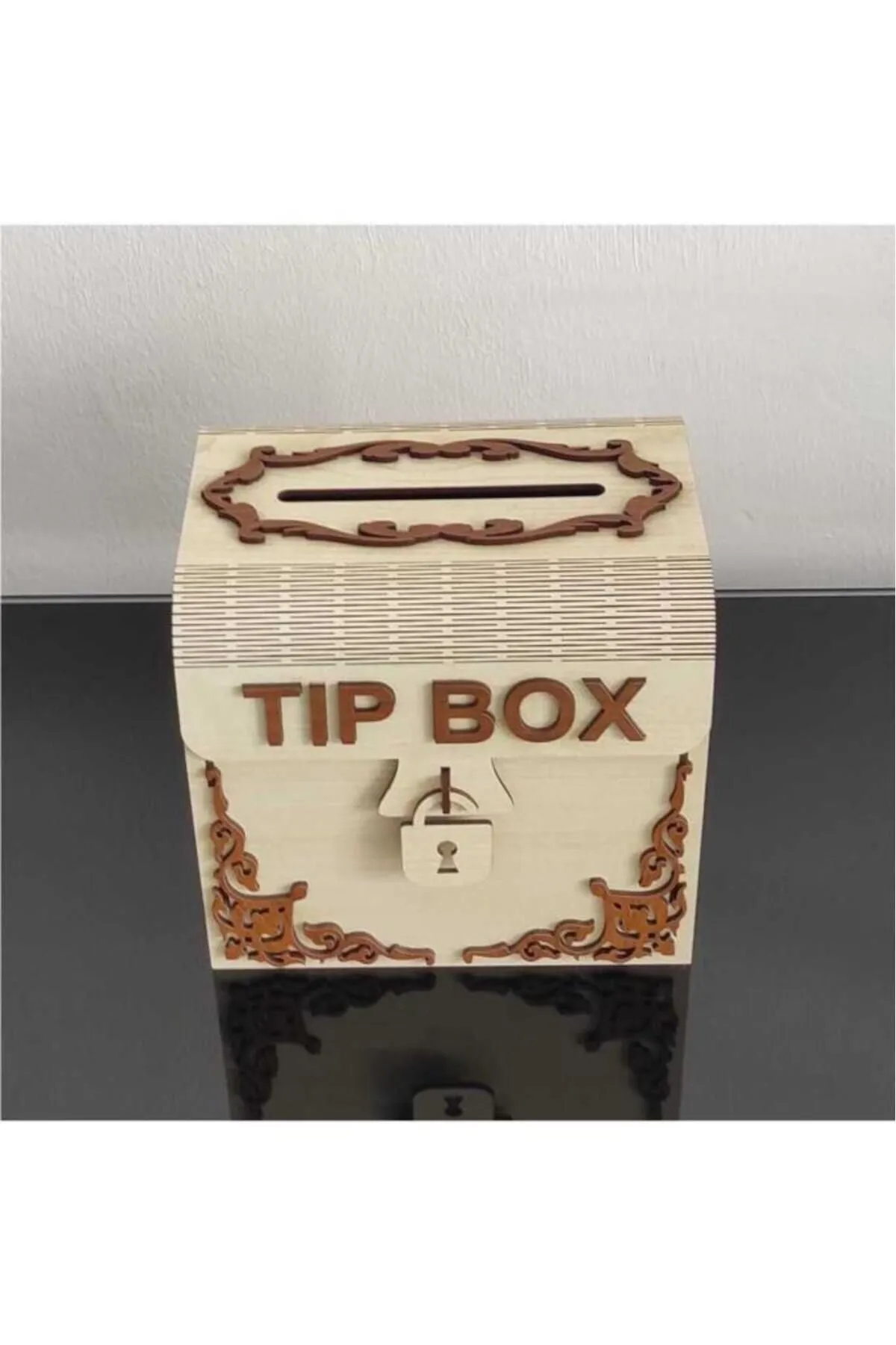 Silay Hediyelik Ahşap Tip Box Kumbara Ve Bahşiş Kutusu Tipbox