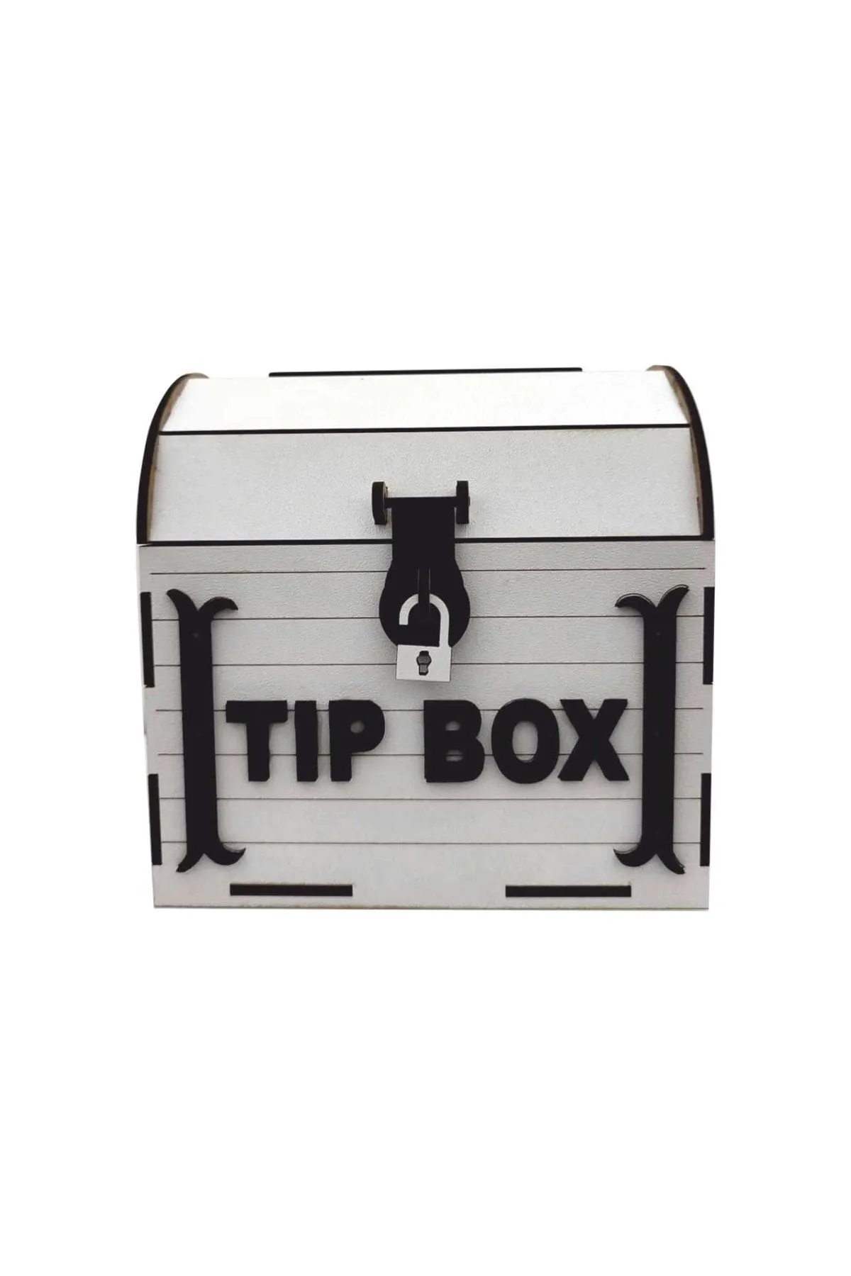 Silay Hediyelik Dekoratif Ahşap Tip Box Hazine Sandığı Tipbox Kumbara