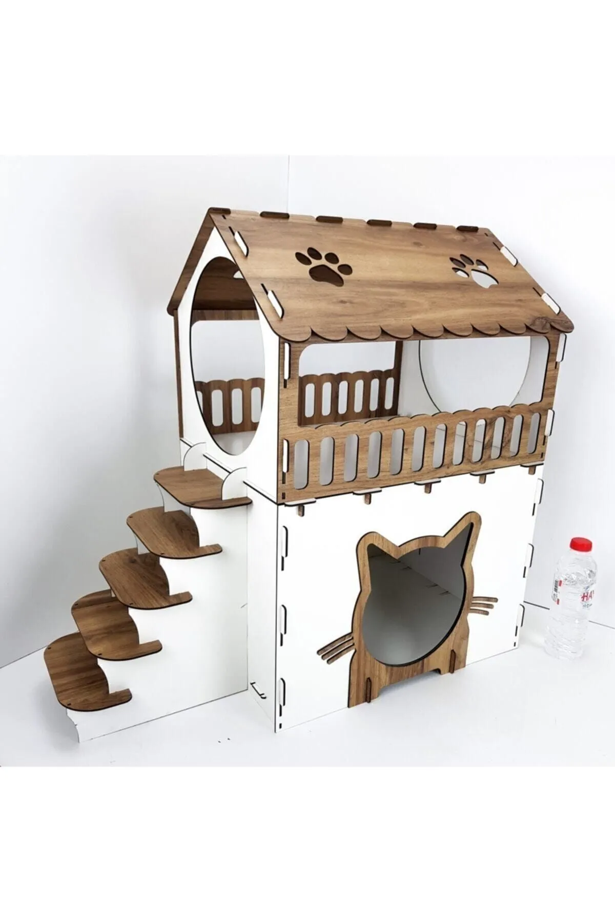 Silay Hediyelik Teras Katlı Kedi Evi