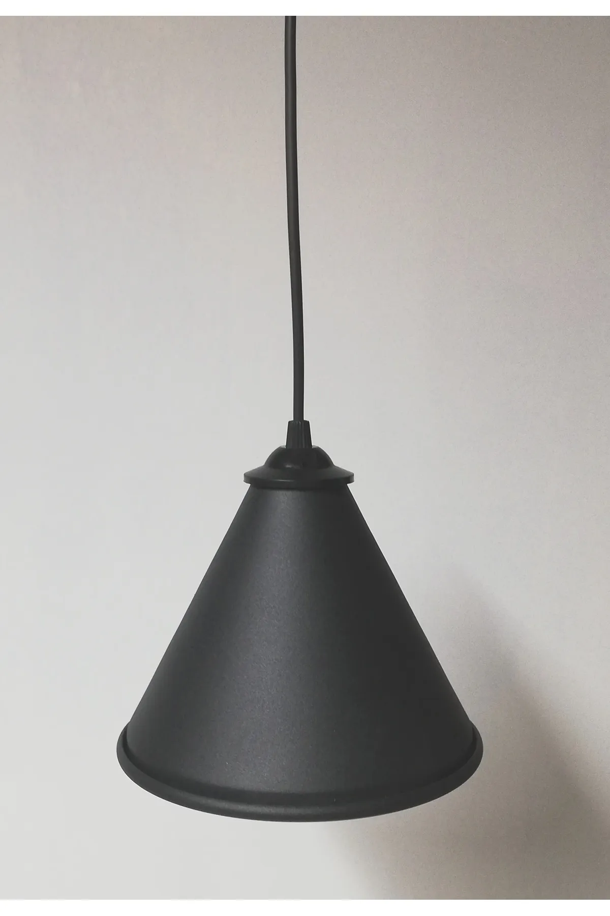 Tekay Aydınlatma Huni siyah metal avize genişlik: 19 cm görsel 3