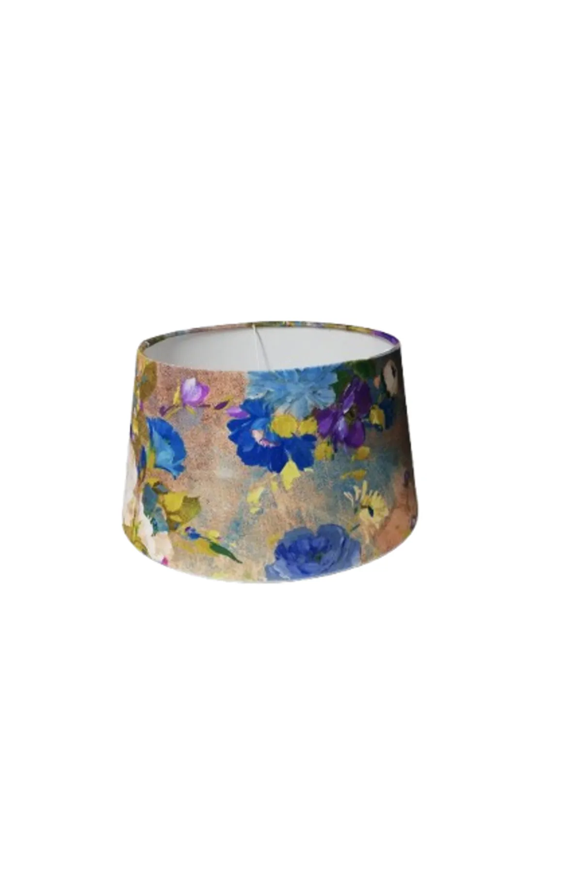 Tekay Aydınlatma Gül desenli büyük abajur başlığı 40 çap. görsel 3
