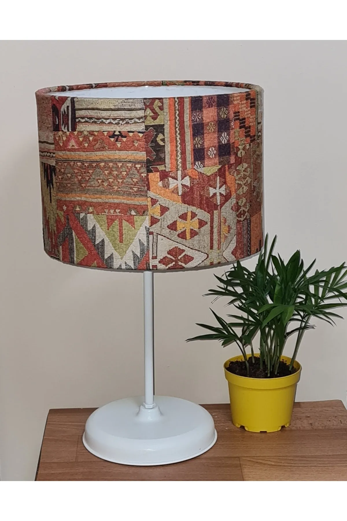 Tekay Aydınlatma Çul Kilim Desenli El Yapımı Otantik Abajur E 27 Duy