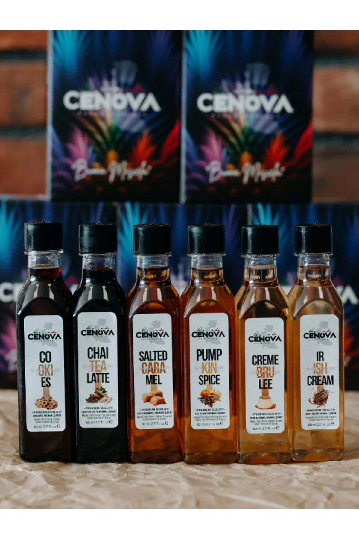 Cenova Kahve Kokteyl Şurubu Özel Seri Cn5 Tanışma Seti 80 gr 60 ml x 6 Adet görsel 2