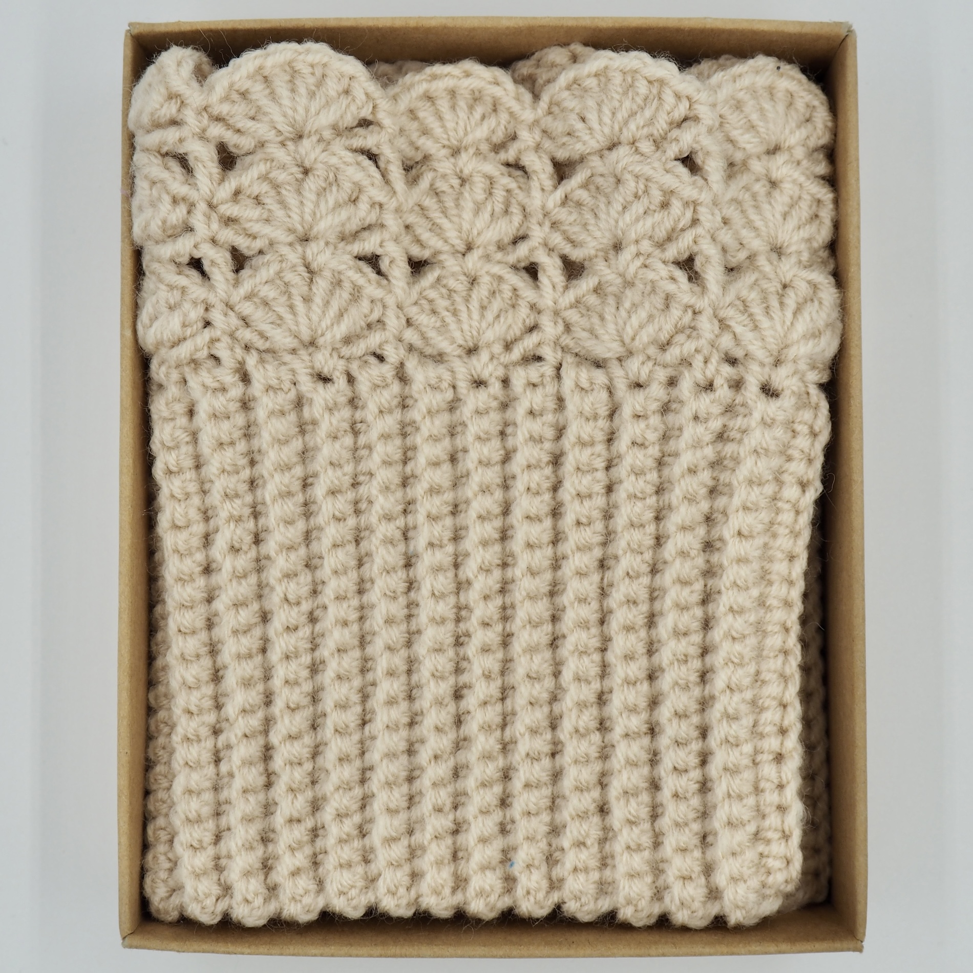El Örgüsü Krem Bot Manşeti (Boot Cuffs) görsel 5