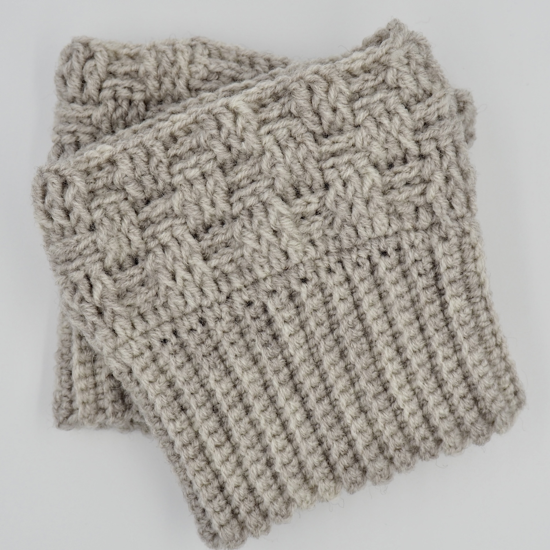 El Örgüsü Gri Bot Manşeti (Boot Cuffs)
