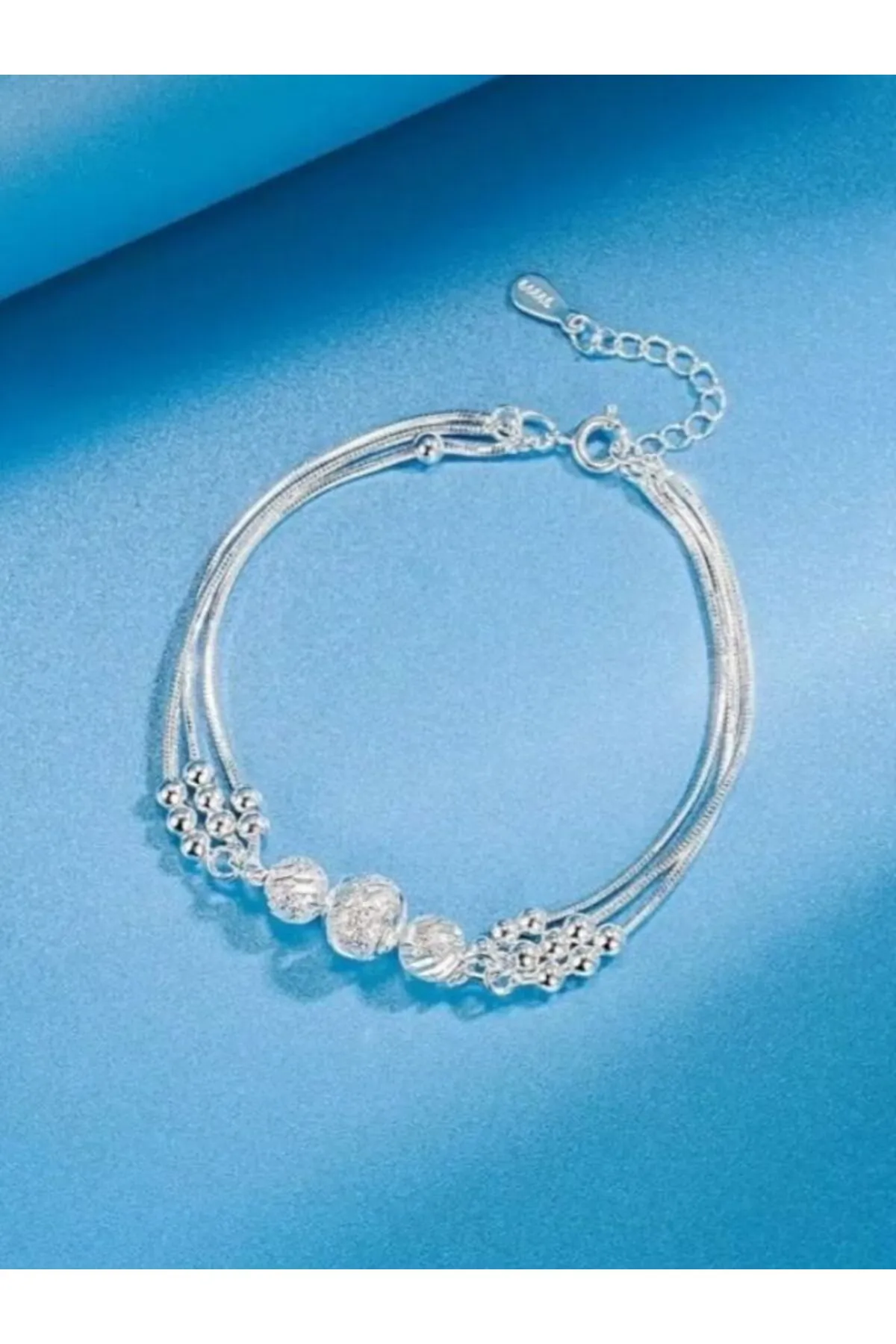 Eyelashes Silver 925 Ayar Gümüş Boncuk Top Bileklik görsel 2