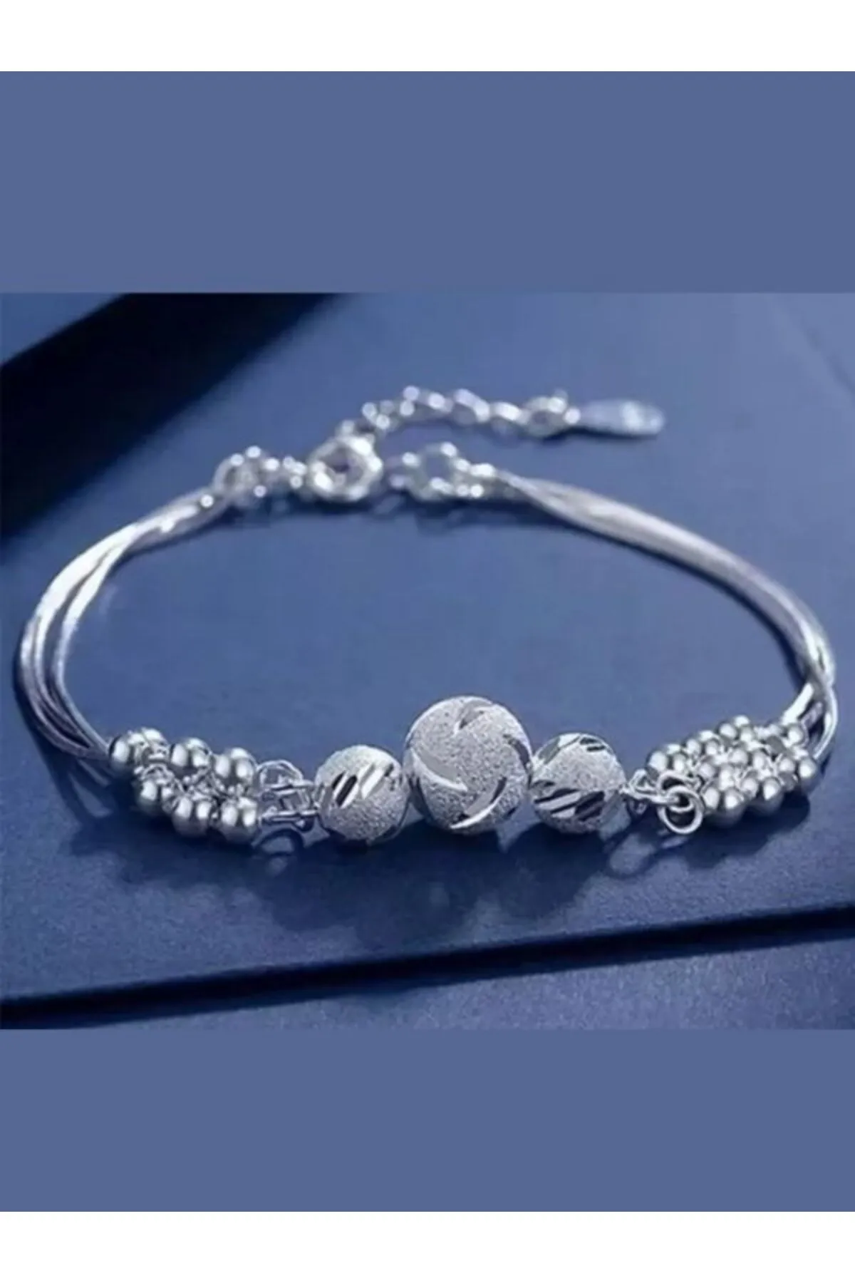 Eyelashes Silver 925 Ayar Gümüş Boncuk Top Bileklik
