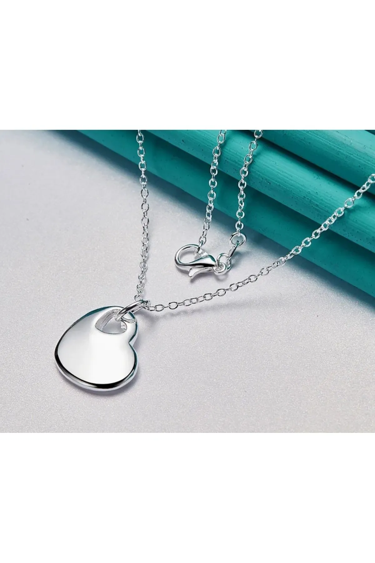 Eyelashes Silver 925 Ayar Gümüş Kalp Kolye