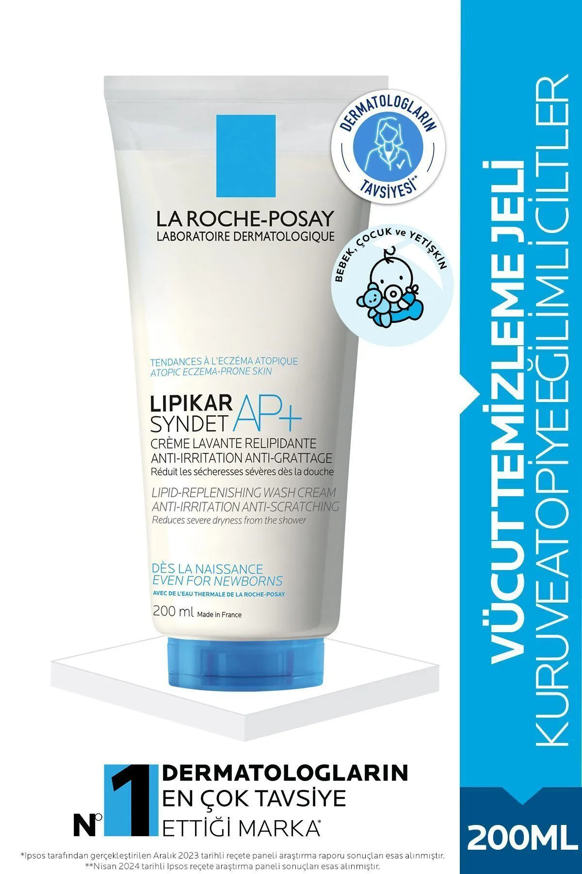RAVISSANT La Roche Posay Kuru Ciltler İçin Lipikar Syndet Ap+ Vücut Yıkama Jeli 200 ml