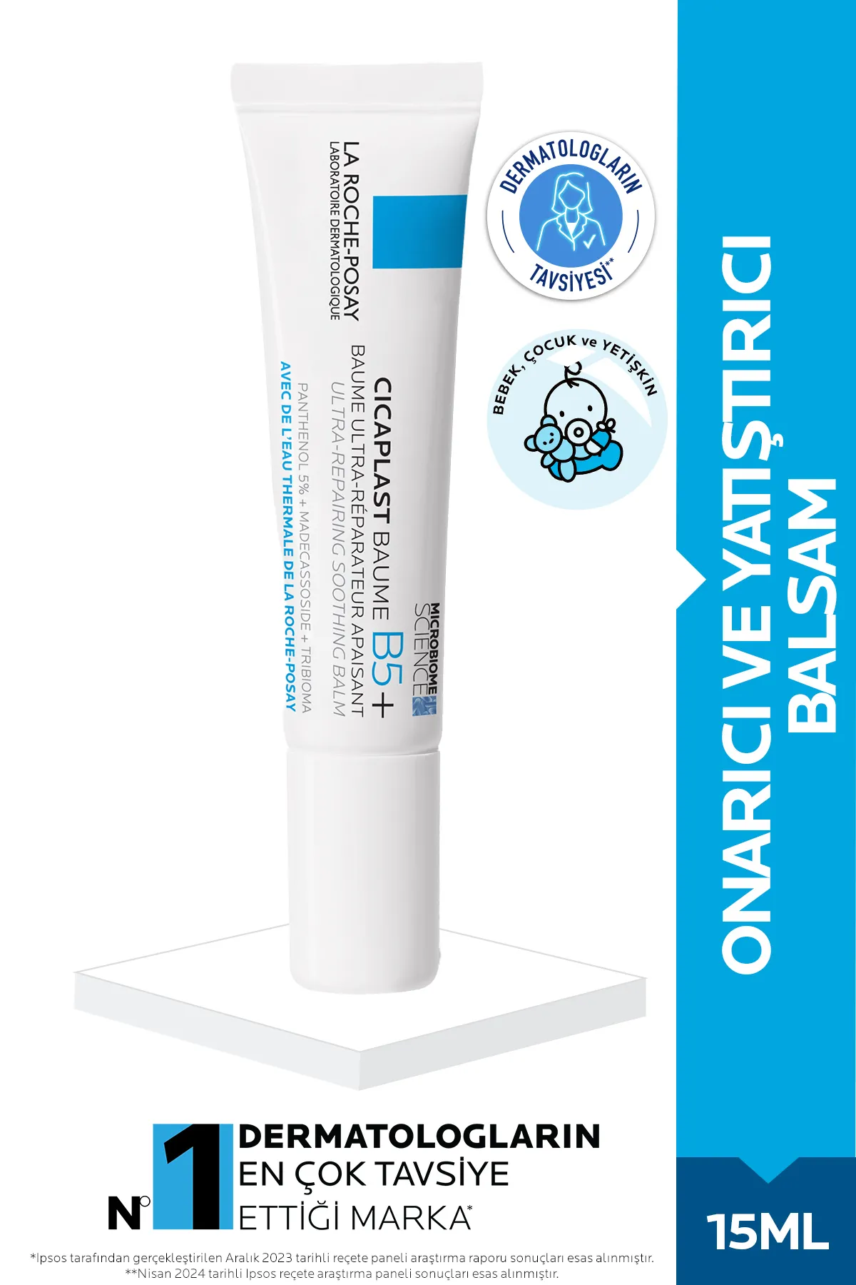 RAVISSANT La Roche Posay Cicaplast Baume B5 Yatıştırıcı Ve Onarıcı Bakım Kremi 15 ml