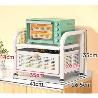 TRENDESK DESIGN Beyaz  Metal Tezgah Üstü Mutfak Organizer Mutfak Düzenleyici 1015-CN
