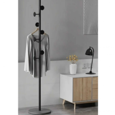 TRENDESK DESIGN Metal Siyah Ayaklı Askılık Elbise Askısı Portmanto Askılık 1054-CN