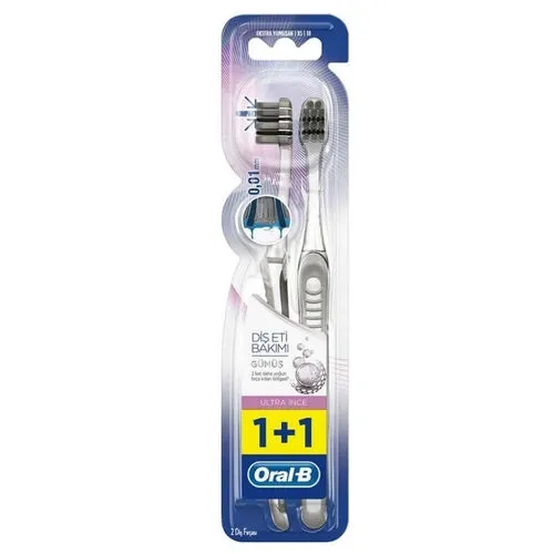 RAVISSANT Oral-B Diş Eti Bakımı Gümüş Ultra İnce Diş Fırçası 1+1