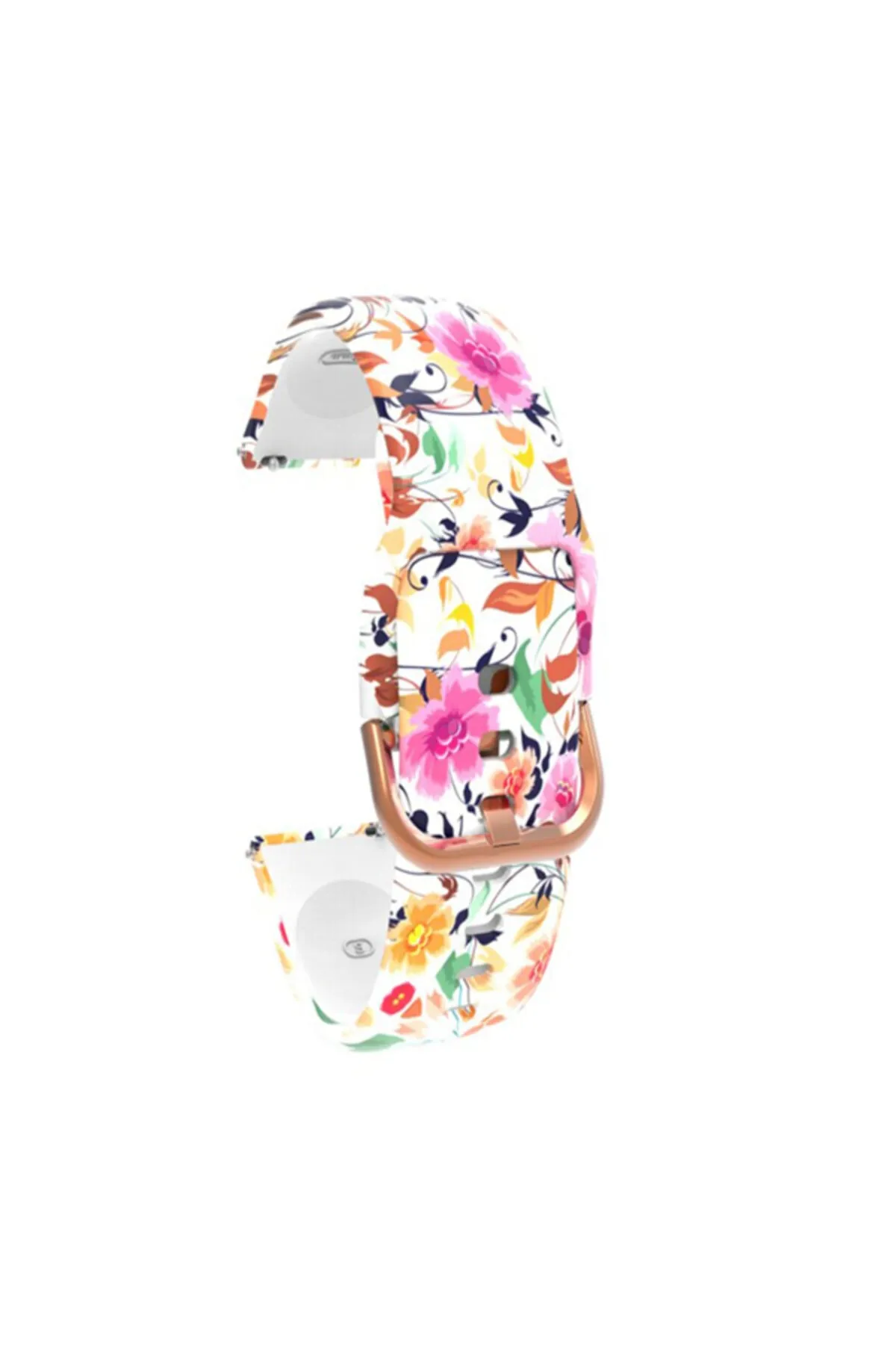 Markacase Fossil Watch Gen 6 Için Desenli Silikon Kordon Çiçek
