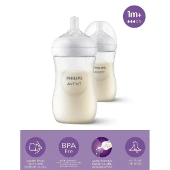 Mutlu Sepetim Philips Avent Natural Response Pp 2'li Biberon Seti, 1 Ay 260ml Syc903/02