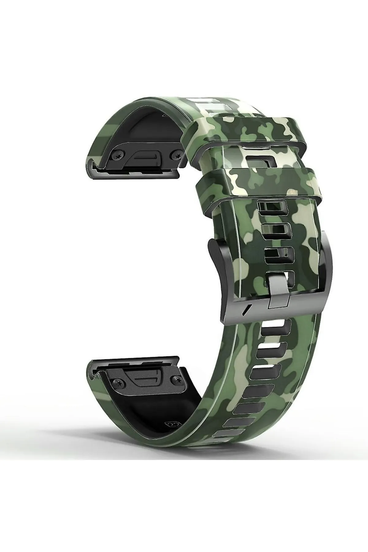 Markacase Garmin Fenix 5 -5 plus Pro (22MM) Kamuflaj Silikon Saat Kordonu