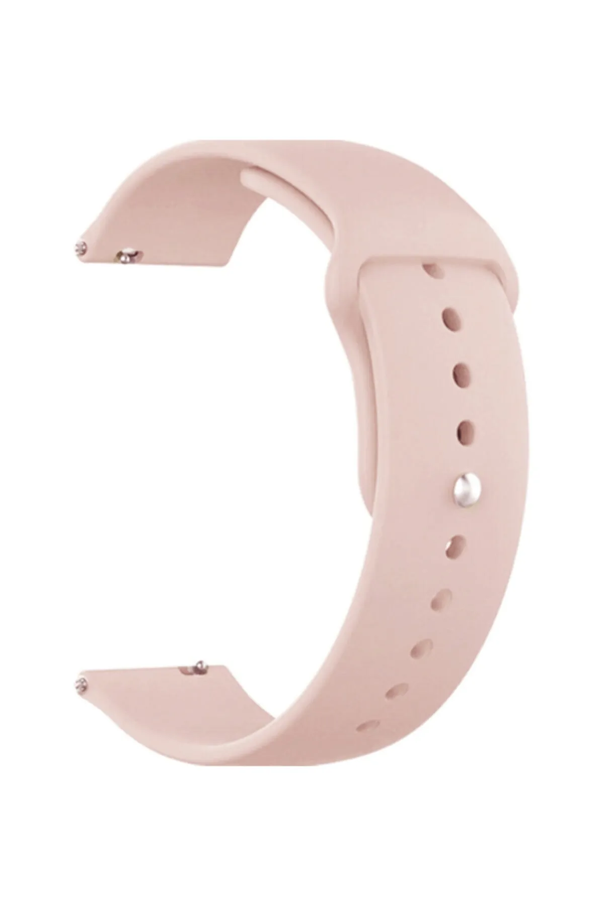 MarkaCase Fossil Watch Gen 6 Için Spor Silikon Kordon Kum Pembe