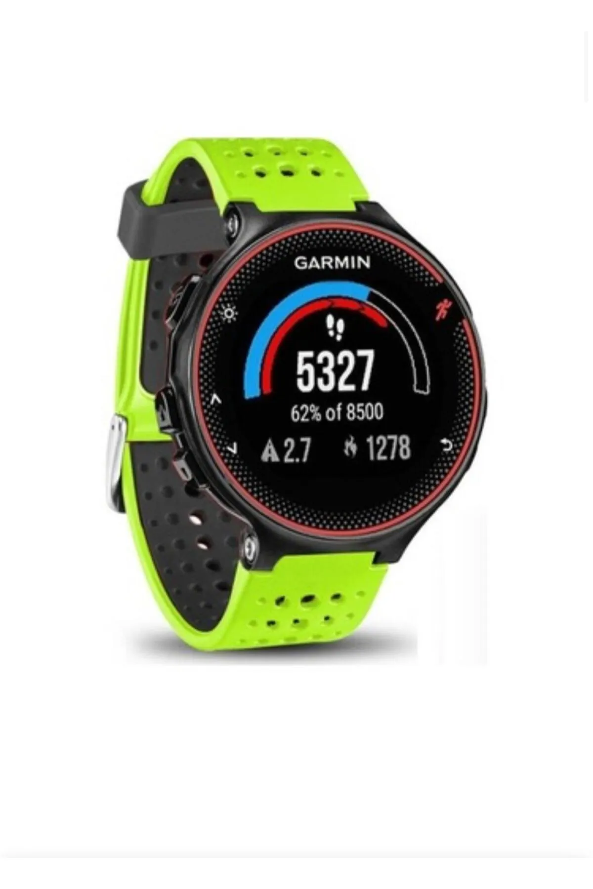 MarkaCase Garmin Forerunner 735XT Uyumlu Silikon Kordon - Yeşil/Siyah