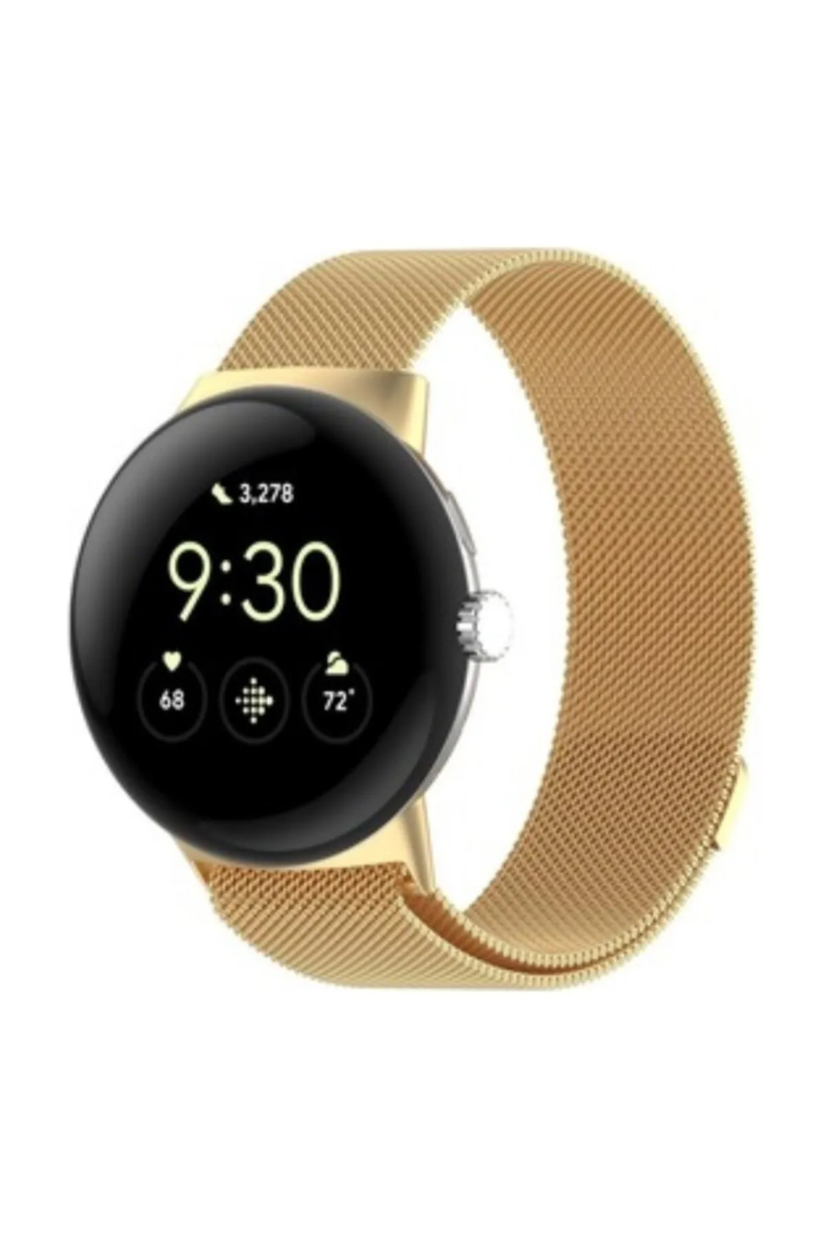 MarkaCase Google Pixel Watch Için Milanese Paslanmaz Çelik Metal Saat Kordonu
