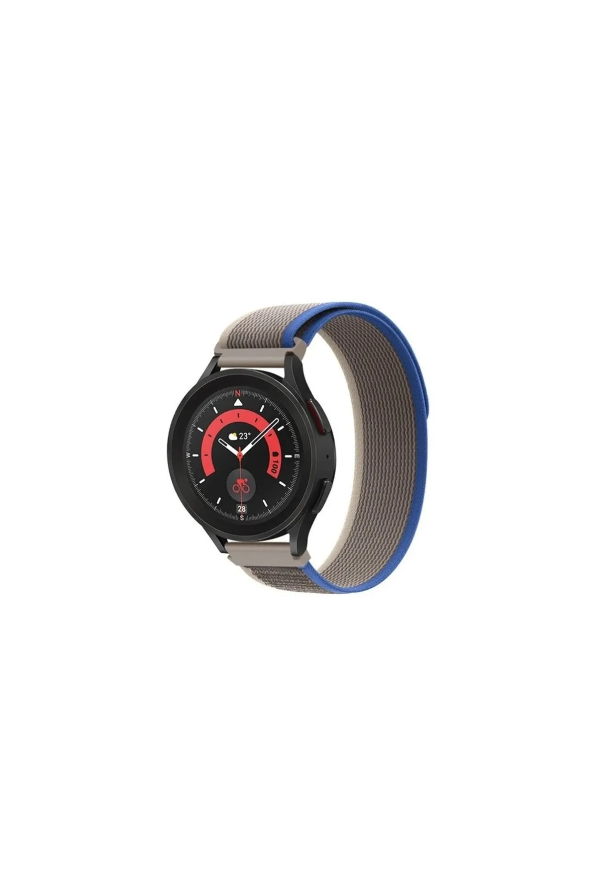 MarkaCase Amazfit Gtr 2 Klasik İçin Trail Kordon 22MM - Gri/Mavi