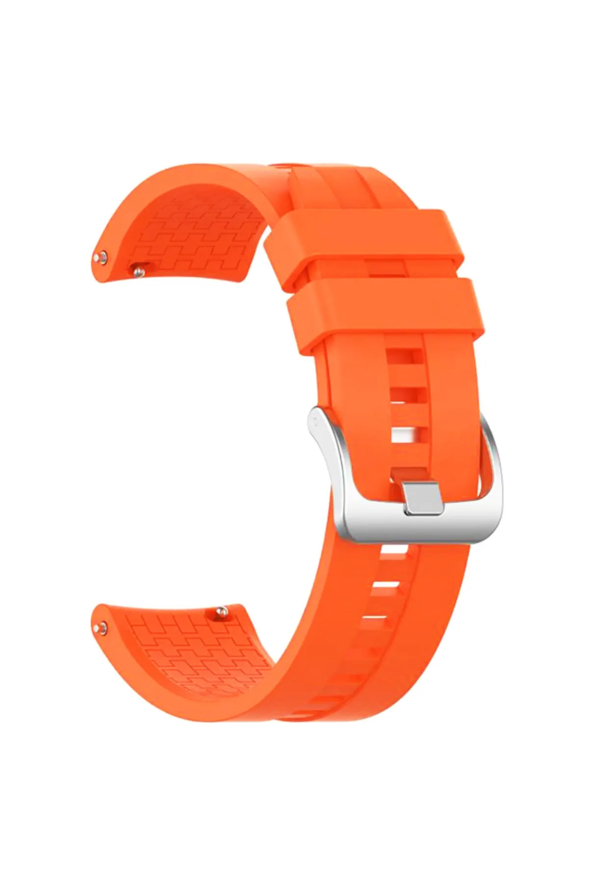 MarkaCase Fossil Watch Gen 6 Için Silikon Kordon Kayış Turuncu