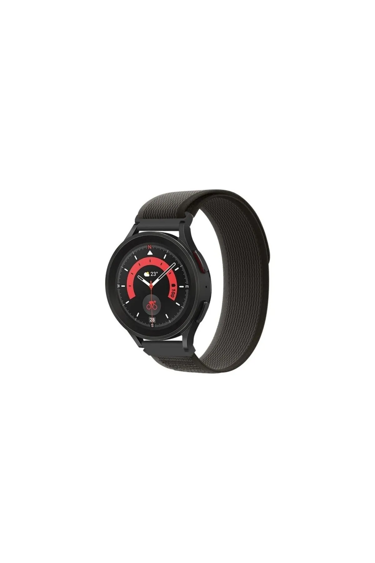 MarkaCase Huawei Watch Gt Fortuna Active 46 mm İçin Trail Kordon 22MM - Siyah/Gri