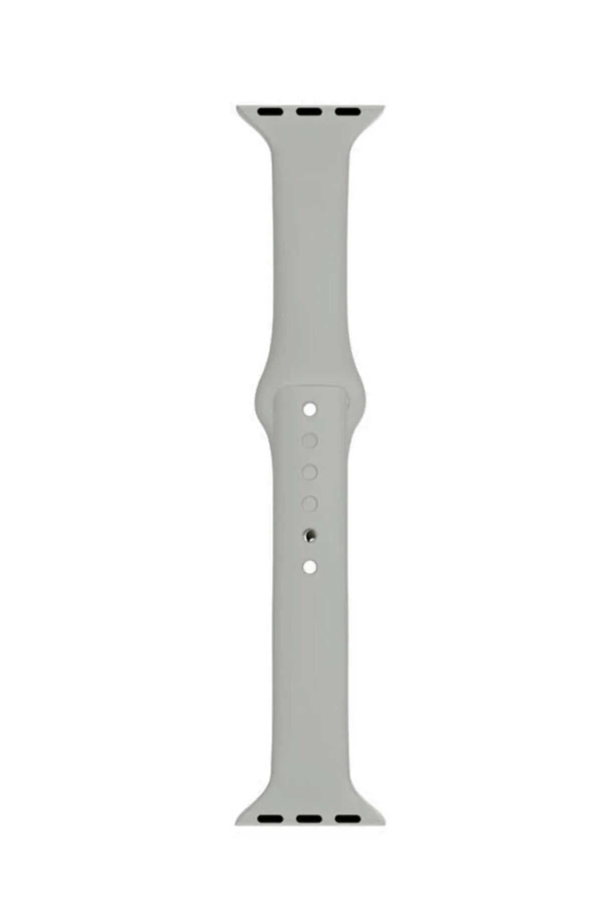 MarkaCase Apple Watch Seri 1 2 3 Için 38 Mm Slim Silikon Kordon Kayış Gri