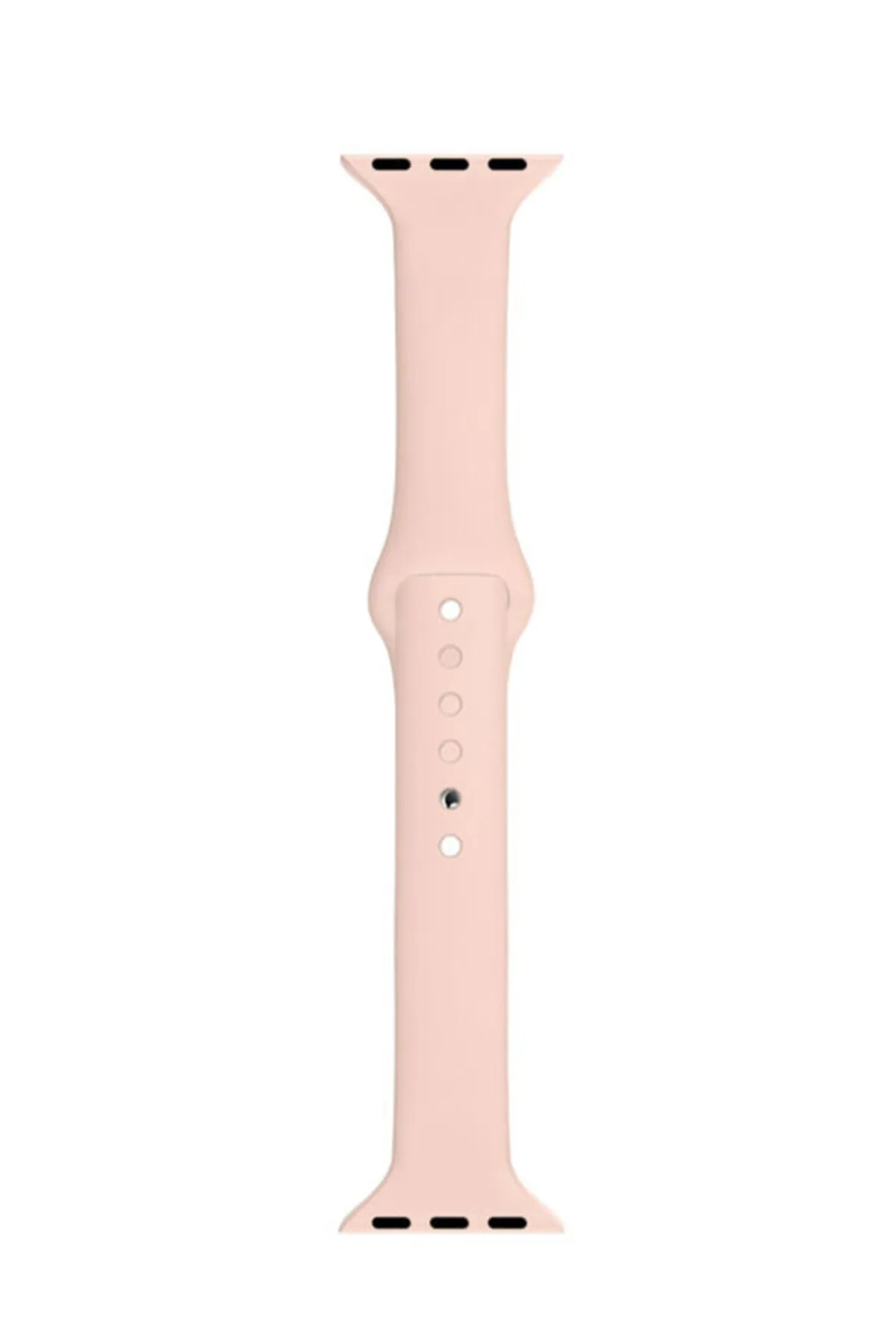 MarkaCase Apple Watch Seri 1 2 3 Için 38 Mm Slim Silikon Kordon Kayış Kum Pembe