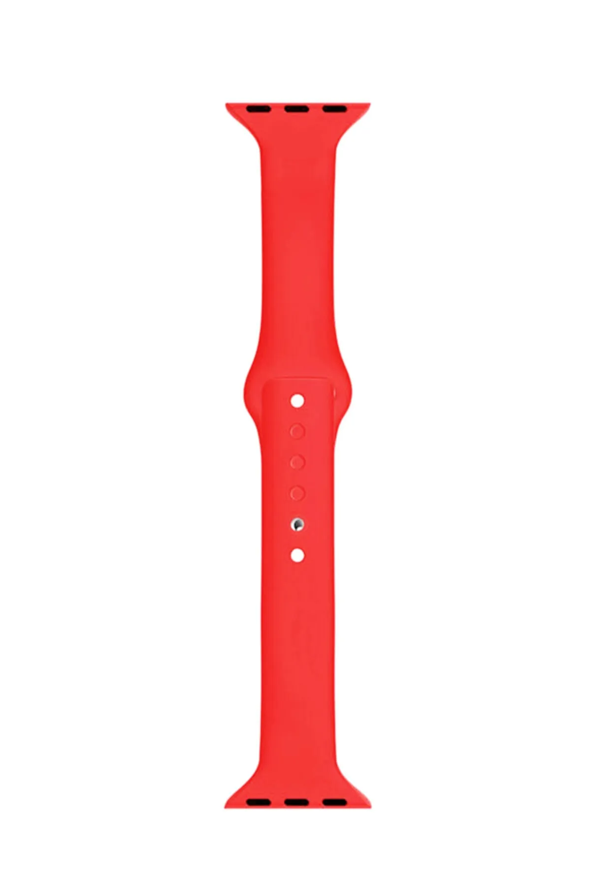 MarkaCase Apple Watch Seri 1 2 3 Için 38 Mm Slim Silikon Kordon Kayış Kırmızı