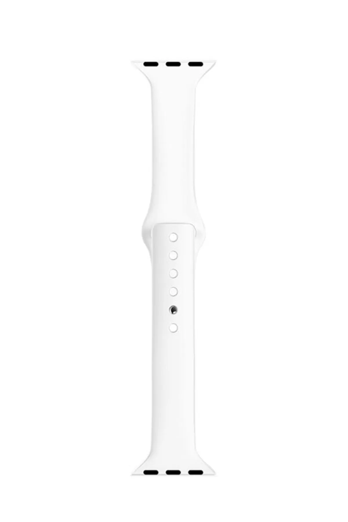 MarkaCase Apple Watch Seri (TÜM SERİLER) Için 44 Mm Slim Silikon Kordon Beyaz