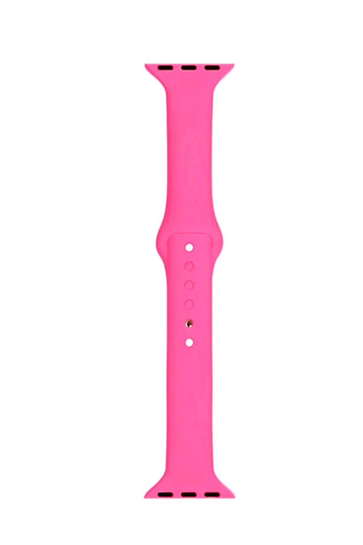MarkaCase Apple Watch Seri 1 2 3 Için 42 Mm Slim Silikon Kordon Fuşya
