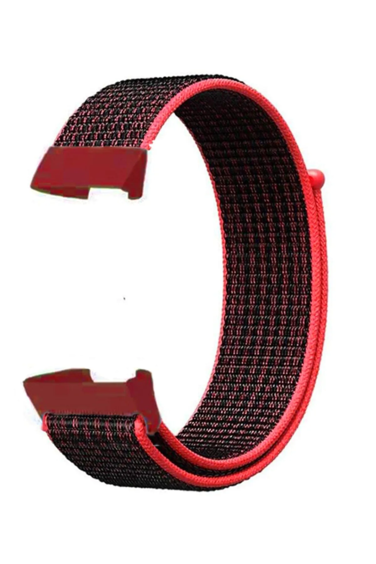 MarkaCase Fitbit Charge 3 Için Dokuma Kordon Fosforlu Pembe