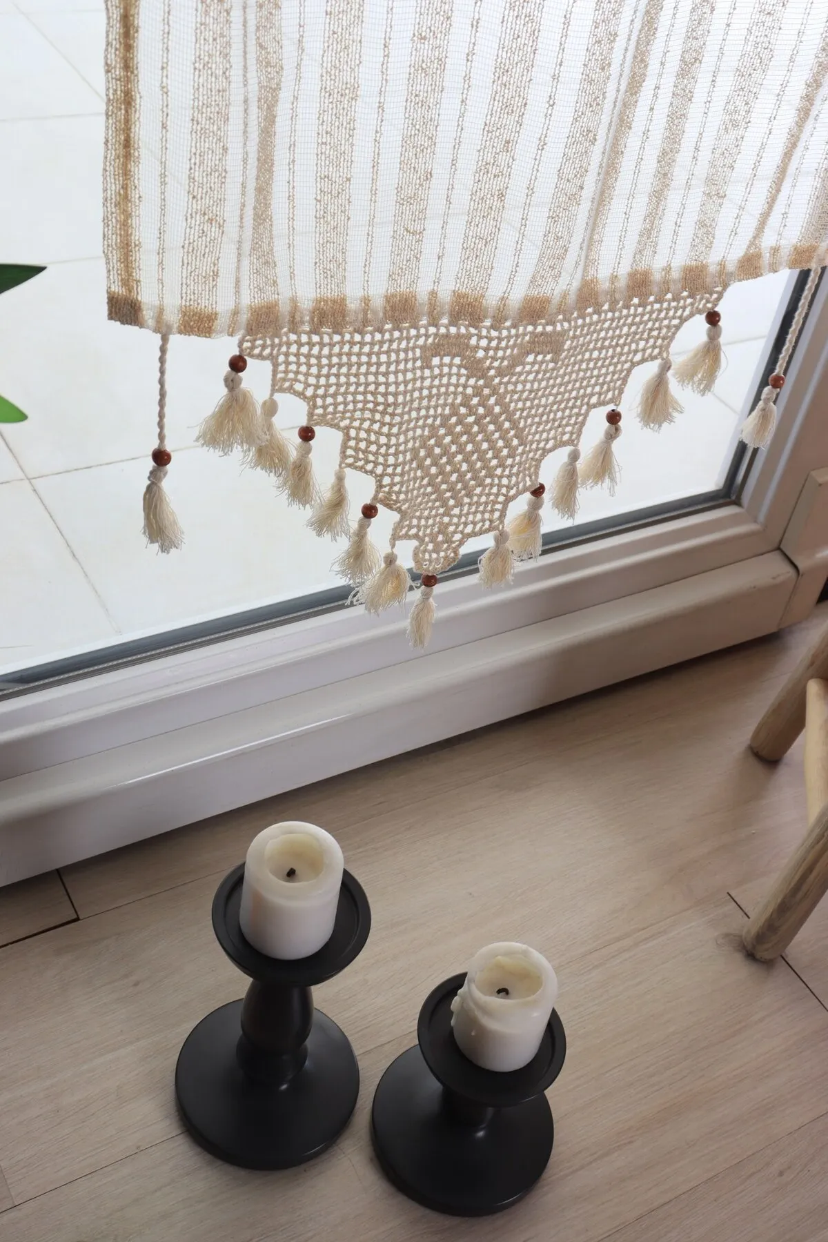 Buldan Concept Buldan Çizgili Tül Perde 220x200 cm görsel 5
