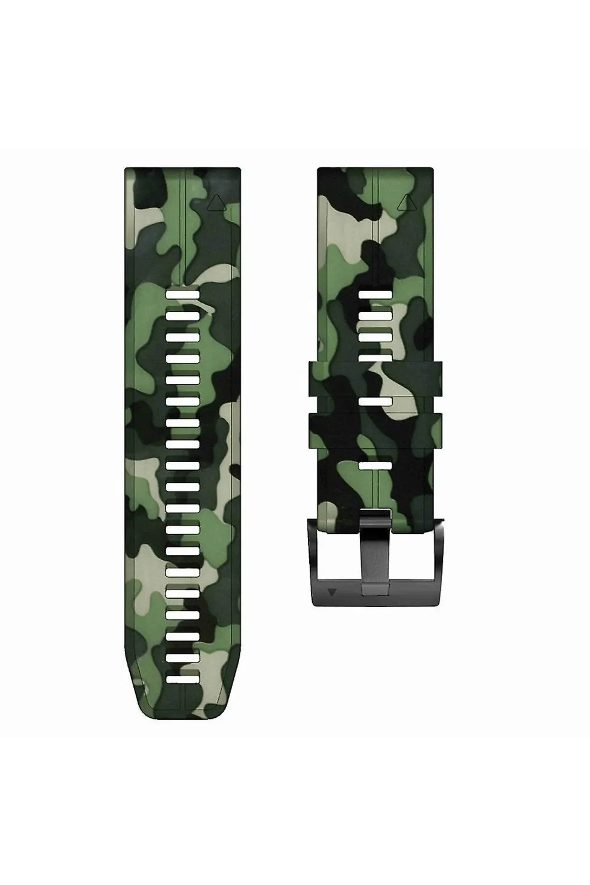 MarkaCase Garmin D2 delta-D2 delta px  (26MM) Kamuflaj Silikon Saat Kordonu - Yeşil Kamuflaj görsel 2