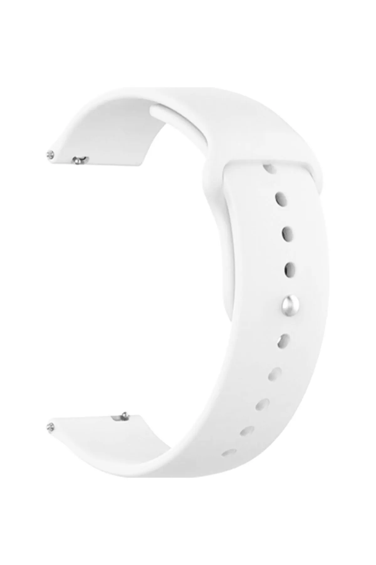 MarkaCase Fossil Watch Gen 6 Için Spor Silikon Kordon Beyaz