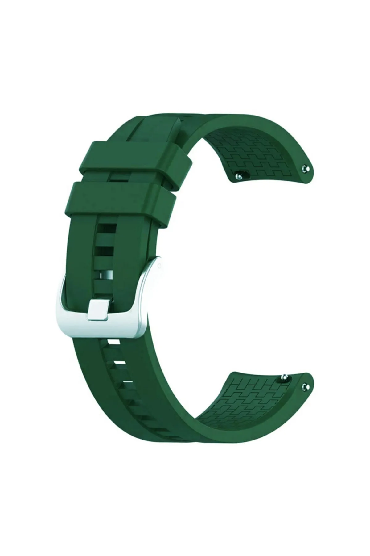 MarkaCase Fossil Watch Gen 6 Uyumlu Için Silikon Kordon Kayış Koyu Yeşil