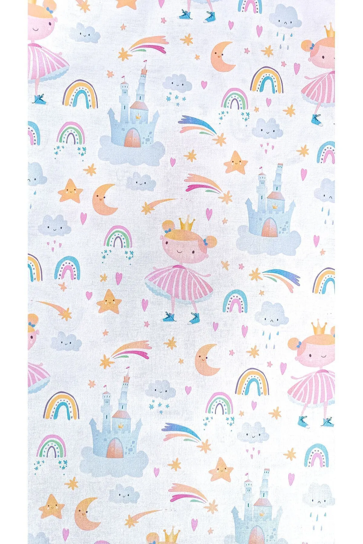 O&G Collection Prenses %100 Pamuklu (90X190 CM) Lastikli Çarşaf Ve Yastık Kılıfı Seti 2'li Set Bebek / Çocuk görsel 2