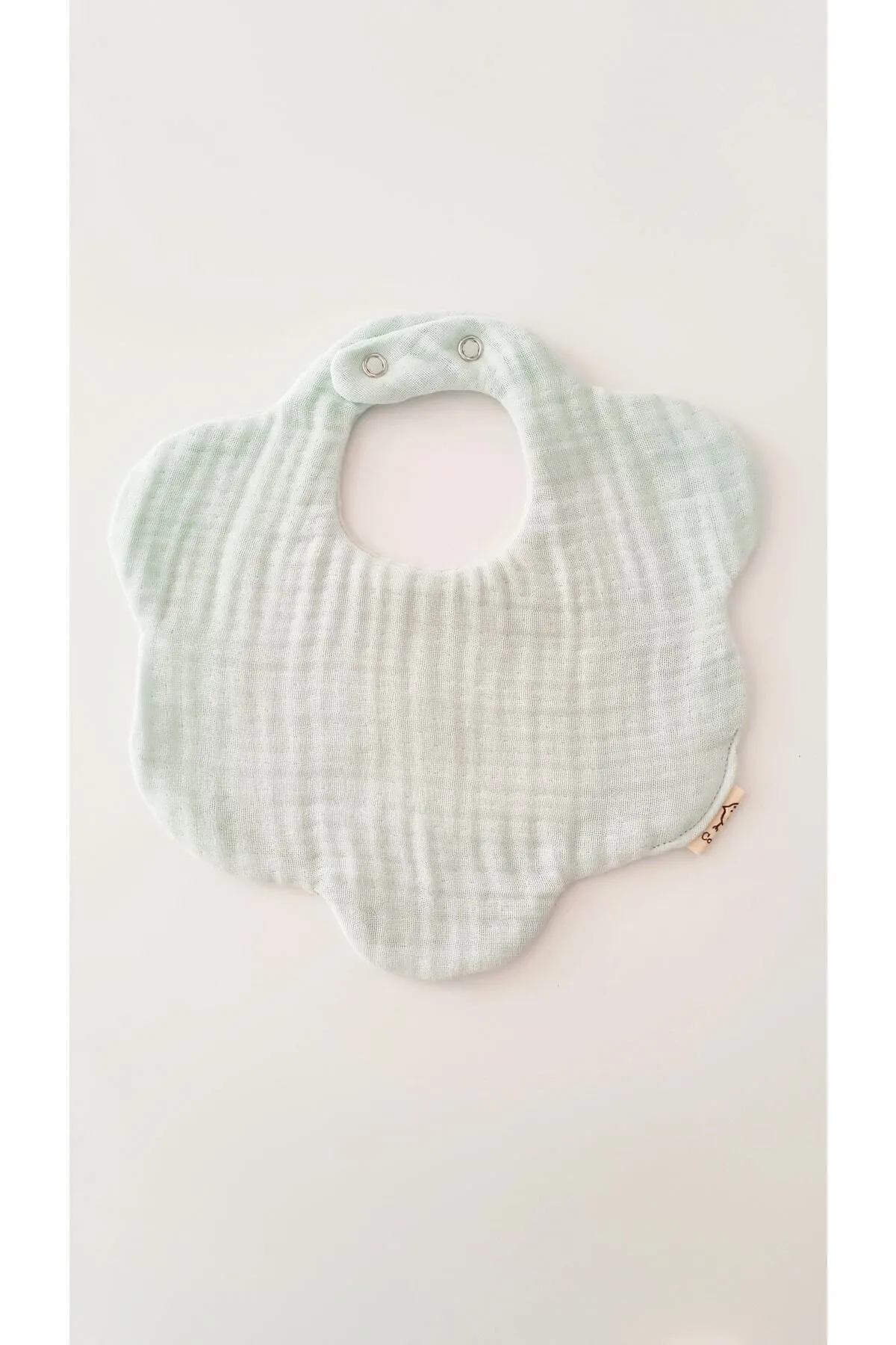 O&G Collection 3'lü %100 Pamuklu Organik Soft Renkler 8 Katlı Müslin Bebek Önlük / Salya Önlüğü/nikel Free Çıtçıt görsel 3