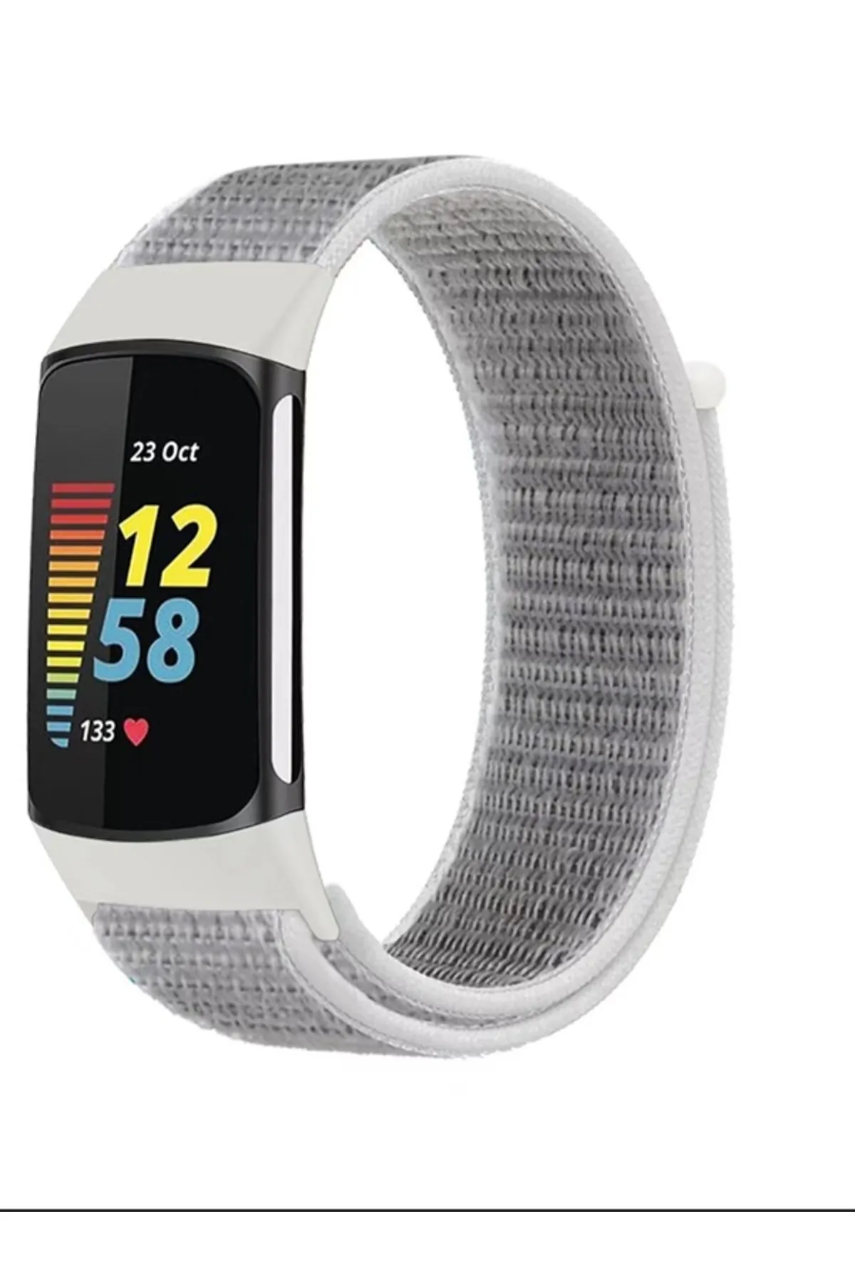 MarkaCase Fitbit Charge 6 İçin Dokuma Kordon - Beyaz